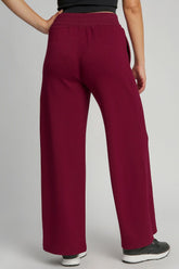 Umgee Women's Wide Leg Drawstring Pants with Pockets - Full Size Comfort